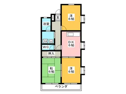 サンプラザ大塚(3DK/3階)の間取り写真