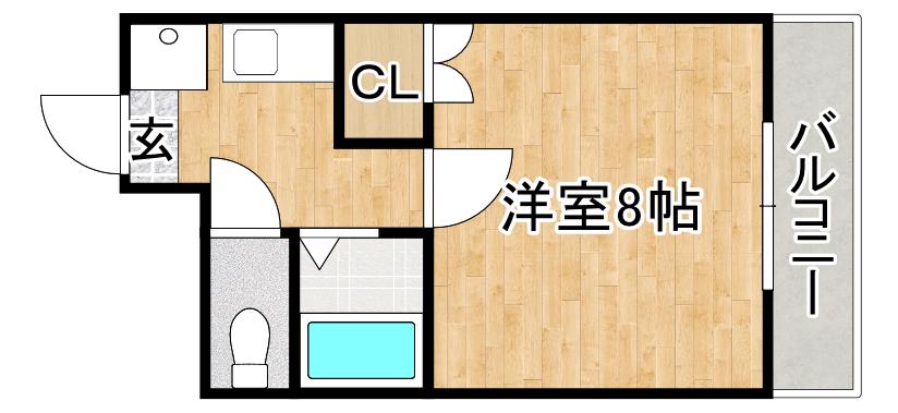 オグラMシミズ(1K/3階)の間取り写真