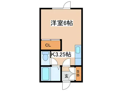メゾン雅芦野(1K/1階)の間取り写真