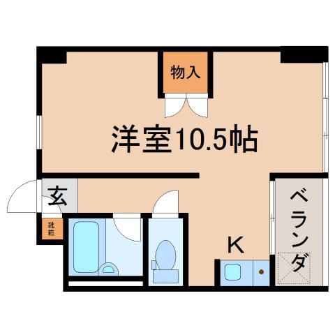 エステート丸貞(ワンルーム/3階)の間取り写真