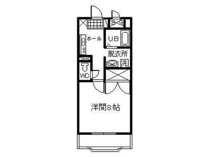 サンライズ山田(1K/2階)の間取り写真