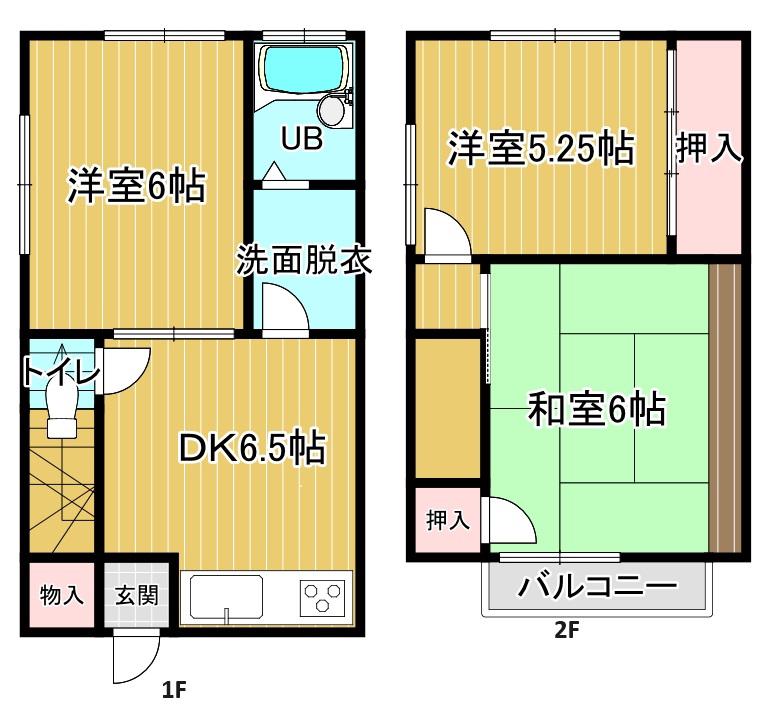 コーポ駿(3DK/1階)の間取り写真