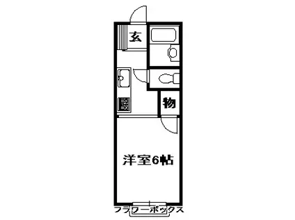 ルシェール三田3番館A棟(1K/1階)の間取り写真