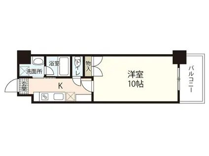 ラメール舟入(1K/9階)の間取り写真