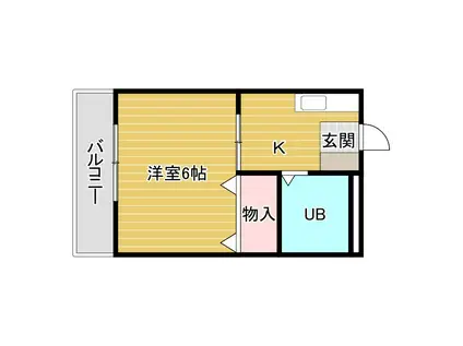 曽根西町マンション(1K/1階)の間取り写真