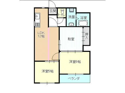 ルミエール千代田(3LDK/2階)の間取り写真