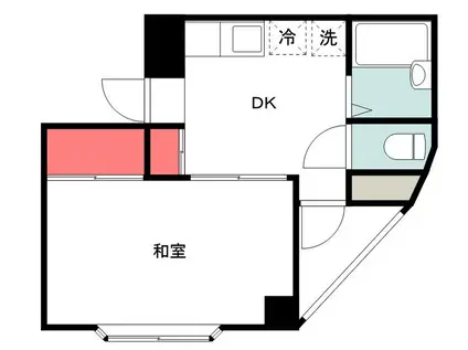 マ・メゾンV(1DK/2階)の間取り写真