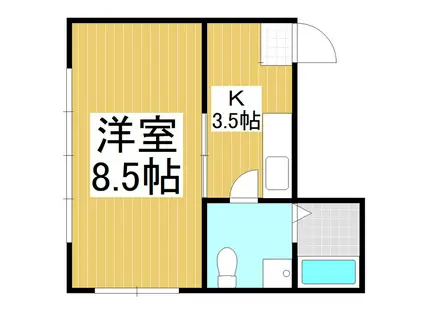 ハイツ大賀(1K/2階)の間取り写真