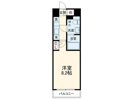 SHOKEN RESIDENCE川崎生田(1K/1階)の間取り写真