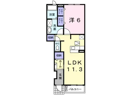 スターヴィレッジG(1LDK/1階)の間取り写真