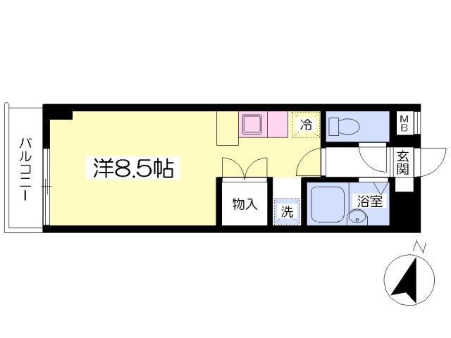 メゾン北仙台(ワンルーム/5階)の間取り写真