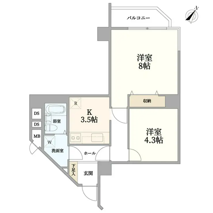 チュリス氷川坂 3階階 間取り