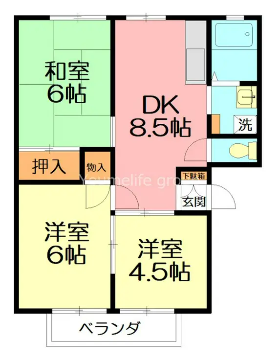 アーバンさつき 3階階 間取り