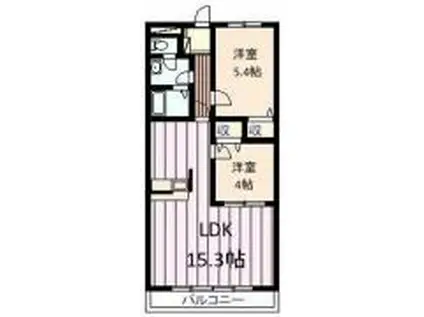 メゾン・ボヌール(2LDK/4階)の間取り写真