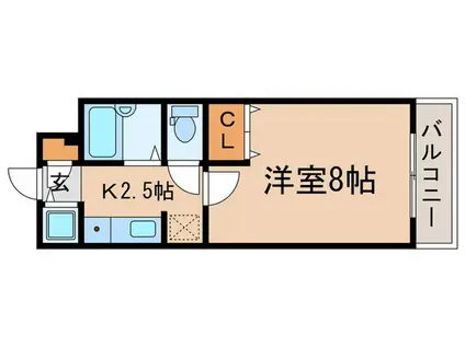 フローラシマダ(1K/2階)の間取り写真