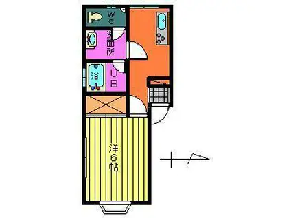 ソフィア館(1DK/2階)の間取り写真
