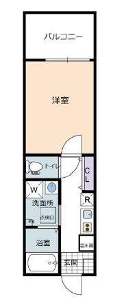 TENTREE神戸鈴蘭台(1K/1階)の間取り写真