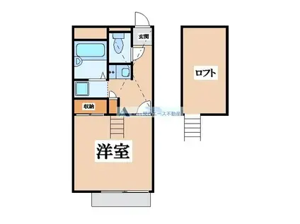 レオパレストミー(1K/1階)の間取り写真