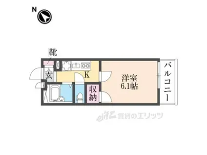 レオパレス武庫南(1K/1階)の間取り写真