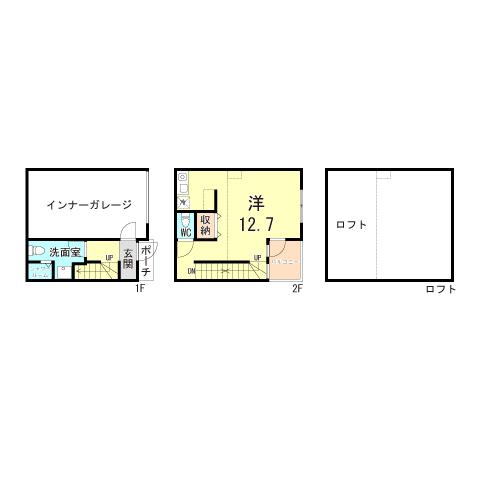 ティエール鳴尾(ワンルーム/1階)の間取り写真