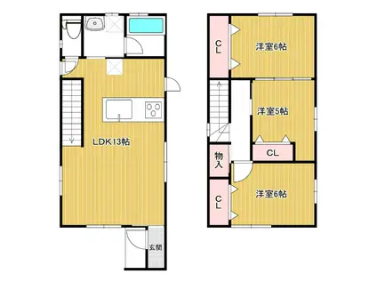 JS STYLEキナリ(3LDK/1階)の間取り写真