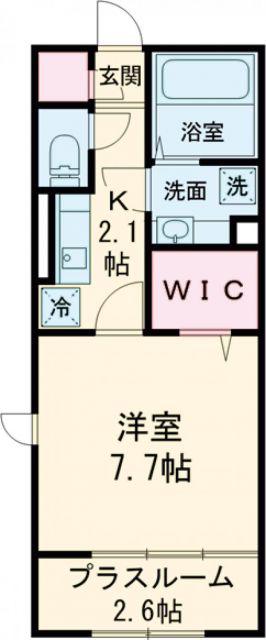 レガリア(1K/2階)の間取り写真