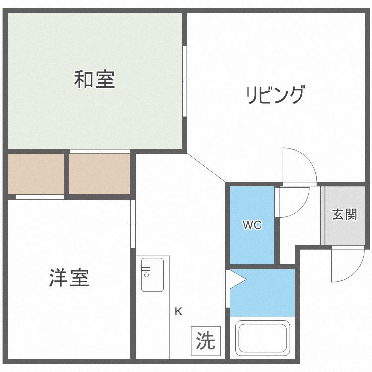 サンシャロンス(2LDK/2階)の間取り写真