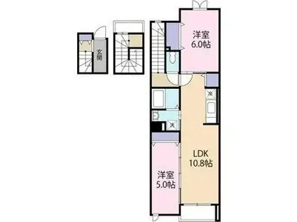 エスペランサ(2LDK/3階)の間取り写真