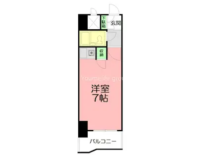 ライオンズプラザ海老名(ワンルーム/3階)の間取り写真