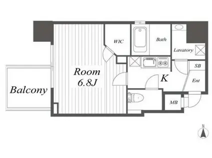 SOAR城東蒲生(1K/2階)の間取り写真
