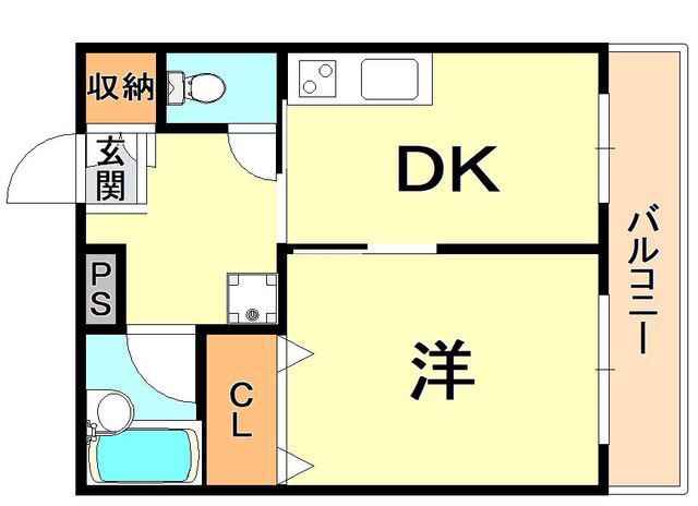 リンケージIII(1DK/5階)の間取り写真