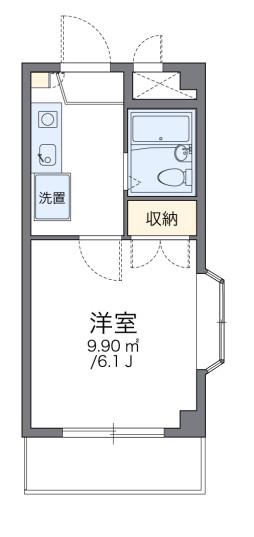 レオパレス住吉(1K/2階)の間取り写真
