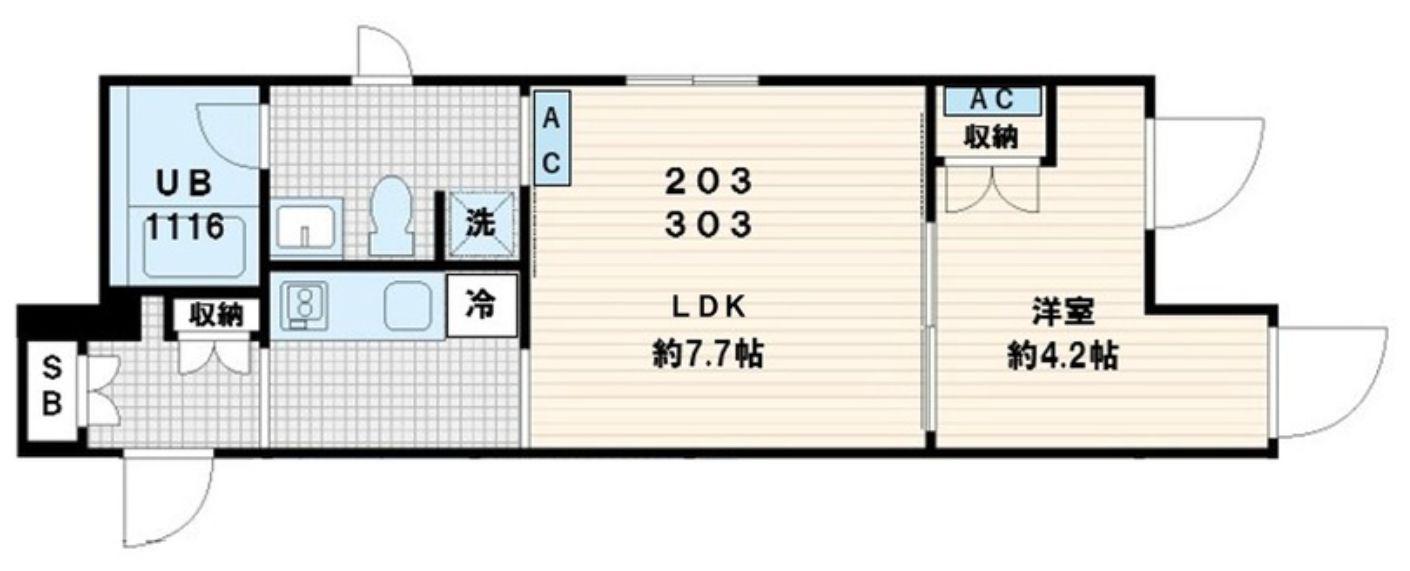 MUVA YOYOGI(1LDK/2階)の間取り写真