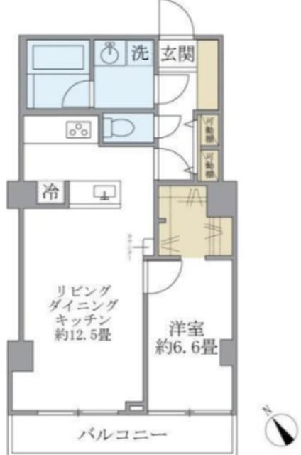 NAKAMEGURO ARKII(1LDK/4階)の間取り写真