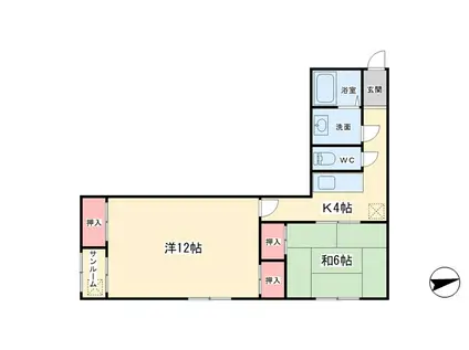 レジデンス・エイ(2K/2階)の間取り写真