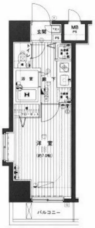 グランド・ガーラ芝公園 7階階 間取り