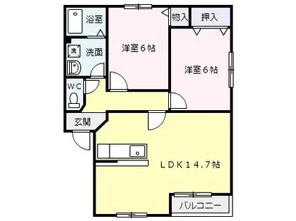 M&COOPERI(2LDK/1階)の間取り写真