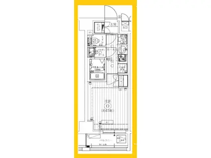 エステムコート横濱大通公園(1K/9階)の間取り写真