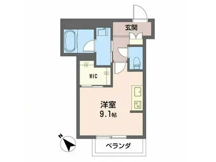 シャーメゾンDAIII(ワンルーム/1階)の間取り写真