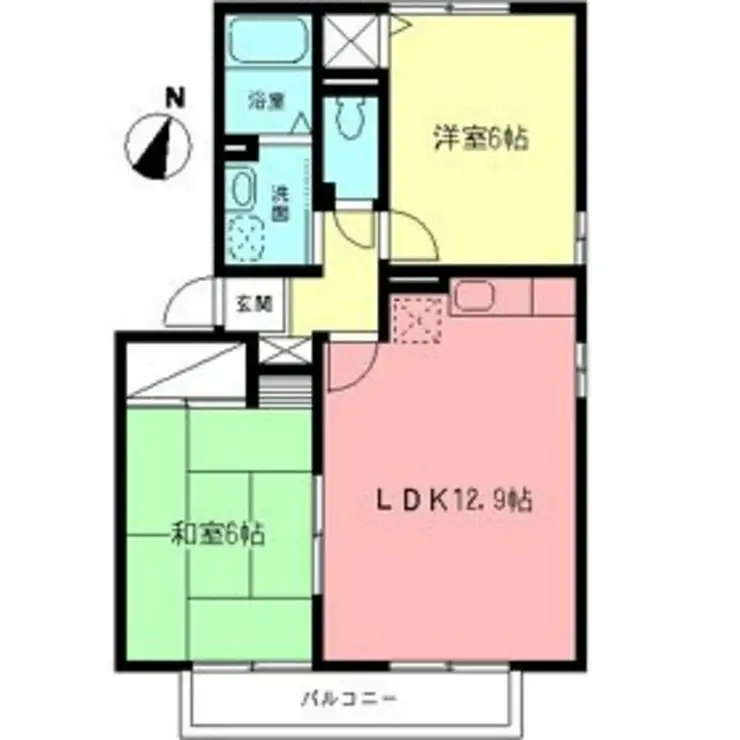 ベル・フラットA 2階階 間取り