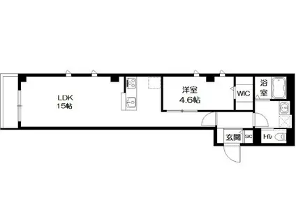 ベルフォンス(1LDK/5階)の間取り写真