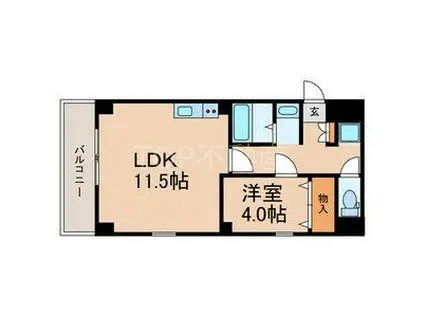 MSパラッゾ(1LDK/1階)の間取り写真