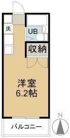 アルフィーネ中庄(ワンルーム/1階)の間取り写真