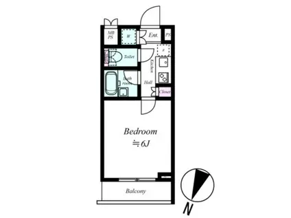 ルーブル神楽坂参番館(1K/3階)の間取り写真