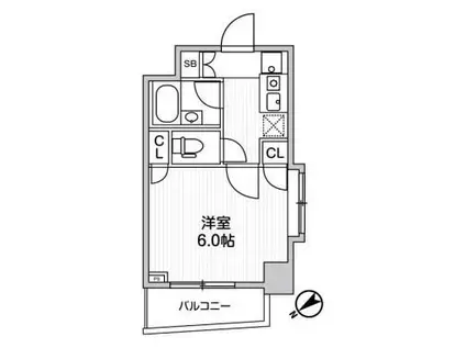 アパートメンツ練馬北町(1K/4階)の間取り写真