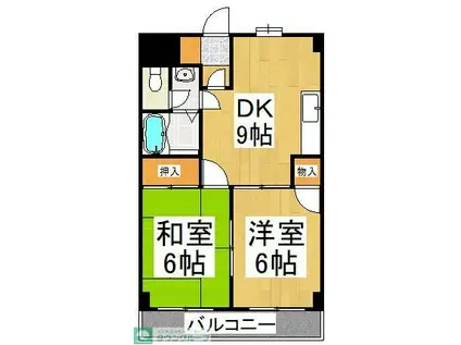 ラフォーレ野火止(2DK/3階)の間取り写真