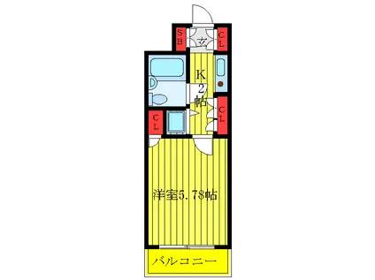 藤和シティコープ新大塚II(1K/7階)の間取り写真