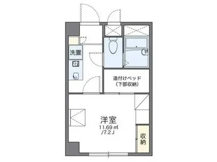 レオパレス御代の台(1K/1階)の間取り写真