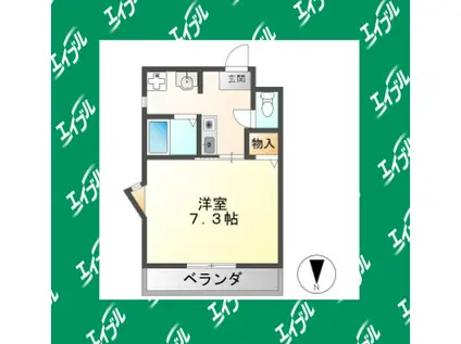 DWELL GOKENYA(1K/2階)の間取り写真