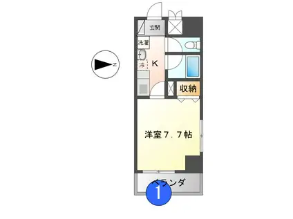 ベルビブレ新栄BELL VIVRE新栄(1K/7階)の間取り写真